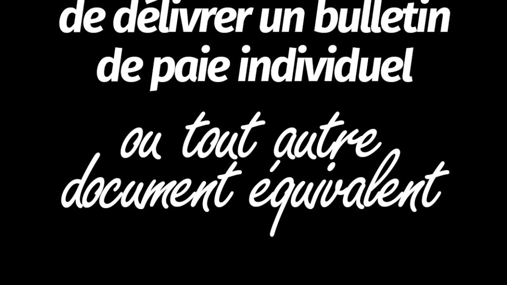 bulletin de paie